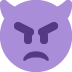 👿 愤怒的长着角的脸表情符号的含义
