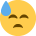 😓 垂头丧气的脸与汗水表情符号的含义