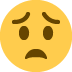 😟 忧心忡忡的表情符号含义