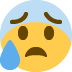 😰 焦虑的脸与汗水表情符号的含义
