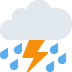 ⛈ 云与闪电和雨 Emoji 含义